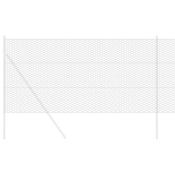 vidaXL Cl&ocirc;ture hexagonale Gris 0,4 x 10 m PVC