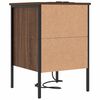 vidaXL Cabinet de chevet avec tiroir 2 pcs Ch&ecirc;ne brun 42 x 41 x 61 cm