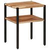 vidaXL Table d&rsquo;appoint 35x35x45 cm bois massif d'acacia et fer