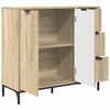 vidaXL Buffet Ch&ecirc;ne Sonoma 89,5 x 33 x 82 cm Bois d'ing&eacute;nierie