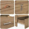 vidaXL Cadre de lit avec rangement Ch&ecirc;ne artisanal 160 x 200 cm