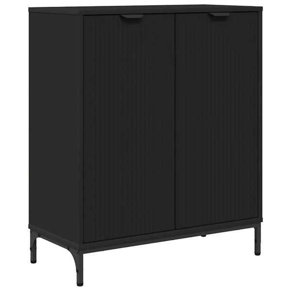 vidaXL Buffet Noir 69,5 x 33 x 82 cm Bois d'ing&eacute;nierie