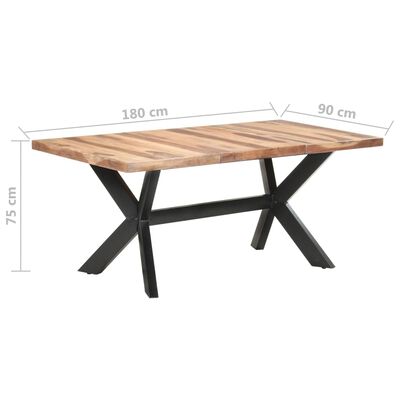 vidaXL Table de salle à manger 180x90x75 cm Bois avec finition miel