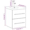 vidaXL Armoire lavabo de salle de bain avec bassin int&eacute;gr&eacute; blanc