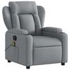 vidaXL Fauteuil de massage inclinable gris clair tissu