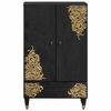 vidaXL Haut Armoire Noir 60 x 33 x 100 cm Bois de mangue massif