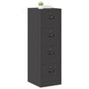 vidaXL Cabinet de Dossier avec tiroir 2 pcs Noir 44 x 50 x 139 cm