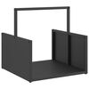 vidaXL Portant de bois chauffage noir 40x40x40 cm
