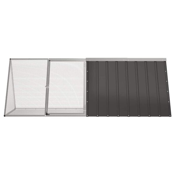 vidaXL Cage pour lapin Anthracite 201,5x80,5x71 cm Acier galvanis&eacute;
