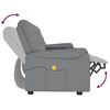 vidaXL Fauteuil de massage inclinable porte-gobelet 4 places gris