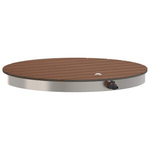 vidaXL Douche de jardin WPC et Acier inoxydable 201 Marron