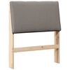 vidaXL T&ecirc;te de lit capitonn&eacute;e Taupe 80 cm Pin massif