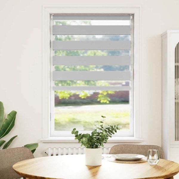 vidaXL Store z&egrave;bre gris clair largeur du tissu 75,9 cm polyester