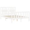 vidaXL Cadre de lit sans matelas blanc 140x200 cm bois de pin massif
