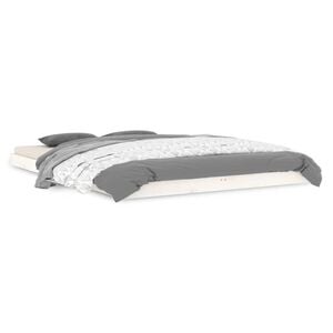 vidaXL Cadre de lit sans matelas blanc 140x200 cm bois de pin massif
