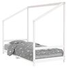 vidaXL Cadre de lit pour enfants blanc 90x200 cm bois de pin massif