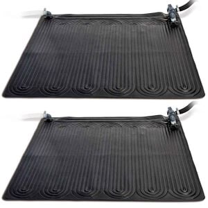 Intex Tapis chauffant solaire 2 pcs PVC 1,2x1,2 m Noir 28685