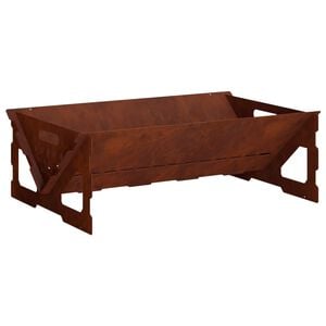 vidaXL Foyer de chemin&eacute;e Rouill&eacute; 60 x 40 x 20 cm Acier patin&eacute;