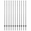 vidaXL Poteau de cl&ocirc;ture ench&acirc;ss&eacute; 11 pi&egrave;ces Gris 200 cm