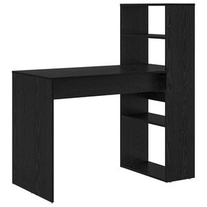 vidaXL Bureau Ch&ecirc;ne noir Bois d'ing&eacute;nierie 113 x 54 x 120 cm