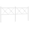 vidaXL T&ecirc;te de lit de remplacement m&eacute;tal blanc 180 cm