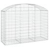 vidaXL Panier de gabions arqu&eacute; 150x50x100/120 cm Fer galvanis&eacute;