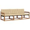 vidaXL Ensemble de canap&eacute;s d'ext&eacute;rieur 3 pc Naturel et Beige