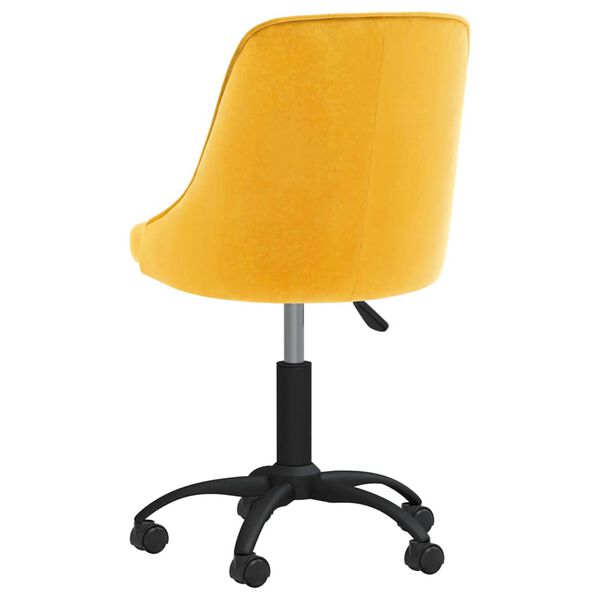 vidaXL Chaise pivotante de salle &agrave; manger Jaune Velours