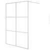 vidaXL Paroi de douche Argent&eacute; 140x195 cm Verre ESG transparent