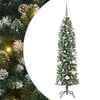 vidaXL Arbre de No&euml;l artificiel slim Vert et blanc 150 cm