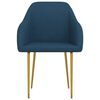 vidaXL Chaises &agrave; manger lot de 2 bleu velours