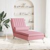 vidaXL Chaise longue de massage avec traversin rose velours
