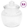 vidaXL Pots de conservation 4 pcs 500 ml Verre