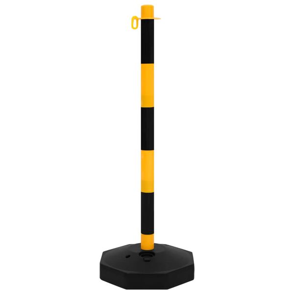 vidaXL Ensemble de poteaux &agrave; cha&icirc;ne avec cha&icirc;ne en plastique 10 m