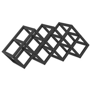 vidaXL &Eacute;tag&egrave;re &agrave; vin Ch&ecirc;ne noir 63 x 16,5 x 25 cm