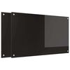 vidaXL Cr&eacute;dence de cuisine 2 pc Noir 100 x 60 cm verre tremp&eacute;