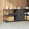 vidaXL Ensemble de rangement cuisine avec étagère 2 pcs Anthracite