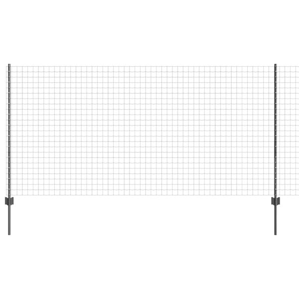 vidaXL Cl&ocirc;ture avec poteau Gris 1,2 x 10 m Acier et PVC