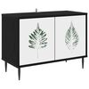 vidaXL Meuble TV HANAU 69 x 33 x 50,5 cm Ch&ecirc;ne noir Bois d'ing&eacute;nierie