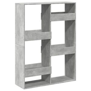 vidaXL Biblioth&egrave;que gris b&eacute;ton 100x33x135 cm bois d'ing&eacute;nierie