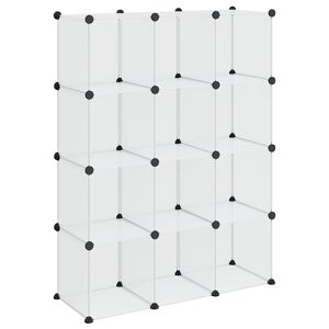 vidaXL Cubes de rangement 12 pcs Transparent PP