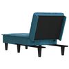 vidaXL Chaise longue bleu velours