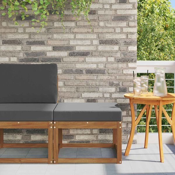 vidaXL Pouf d'Ext&eacute;rieur Bois d'Acacia Massif Naturel