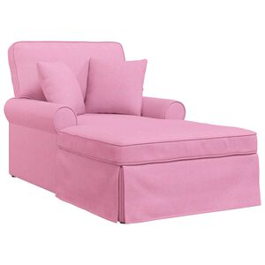vidaXL Chaise lounge avec jupe Rose 91 x 157 x 91 cm tissu