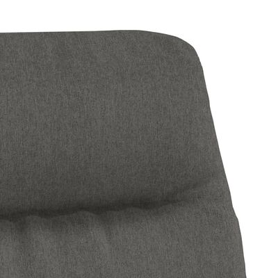vidaXL Chaise de relaxation avec tabouret Gris foncé Tissu similicuir