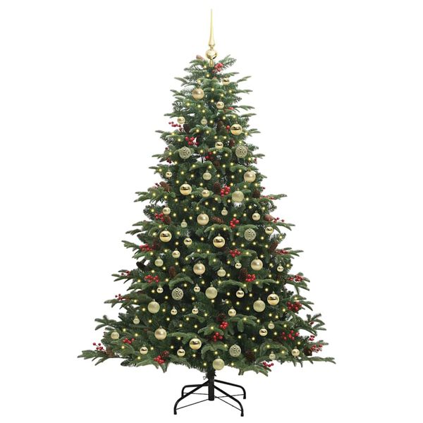 vidaXL Sapin de No&euml;l artificiel Vert 180 cm PVC, m&eacute;tal et plastique