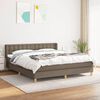 vidaXL Sommier &agrave; lattes de lit avec matelas Taupe 160x200 cm Tissu