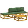 vidaXL Ensemble de Canap&eacute;s 4 pc Naturel Bois d'Acacia Massif