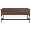 vidaXL Table basse chêne marron 100x50x45cm bois d'ingénierie et métal