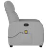 vidaXL Fauteuil de massage inclinable gris nuage tissu